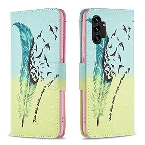Θήκη Samsung Galaxy A13 OEM Feather & Birds με βάση στήριξης