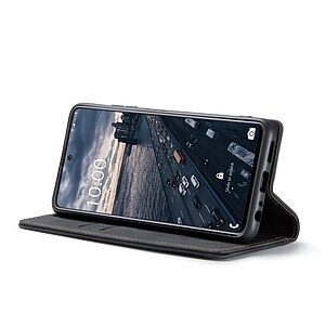 Θήκη Samsung Galaxy A33 5G CaseMe 013 Series Πορτοφόλι με βάση στήριξης, υποδοχές καρτών και μαγνητικό κούμπωμα από συνθετικό δέρμα και TPU μαύρο - Image 5