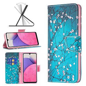 Θήκη Samsung Galaxy A33 5G OEM Wintersweet με βάση στήριξης, υποδοχές καρτών και μαγνητικό κούμπωμα Flip Wallet από συνθετικό δέρμα και TPU - Image 4