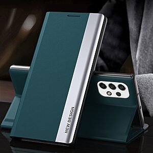 Θήκη Samsung Galaxy A33 5G New Design Leather Stand Cover από συνθετικό δέρμα ροζ - Image 4