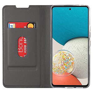 Θήκη Samsung Galaxy A53 5G Mad Mask Skin Pro Series με βάση στήριξης, υποδοχή καρτών και μαγνητικό κούμπωμα Flip Wallet από συνθετικό δέρμα και TPU μαύρο - Image 4