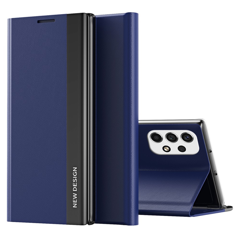 Θήκη Samsung Galaxy A53 5G OEM Invisible Magnet Leather Stand Cover με μαγνητικό κούμπωμα από συνθετικό δέρμα μπλε