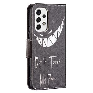 Θήκη Samsung Galaxy A53 5G OEM Μalicious Face with chainsaw με βάση στήριξης, υποδοχές καρτών και μαγνητικό κούμπωμα Flip Wallet από συνθετικό δέρμα και TPU - Image 3