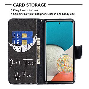 Θήκη Samsung Galaxy A53 5G OEM Μalicious Face with chainsaw με βάση στήριξης, υποδοχές καρτών και μαγνητικό κούμπωμα Flip Wallet από συνθετικό δέρμα και TPU - Image 5