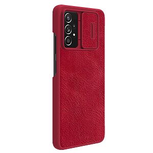 Θήκη Samsung Galaxy A73 5G NiLLkin Qin Series με προστασία κάμερας Flip Wallet από σκληρό πλαστικό και συνθετικό δέρμα κόκκινο - Image 5