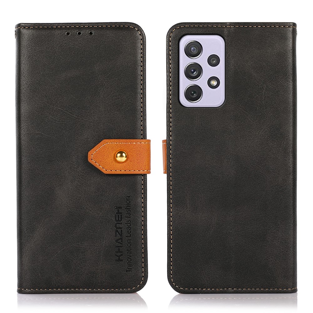 Θήκη Samsung Galaxy A73 5G KHAZNEH Leather Wallet Golden Clasp με βάση στήριξης