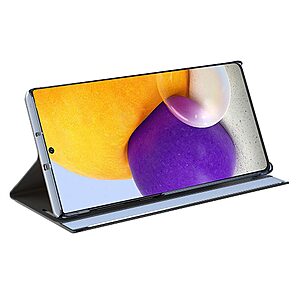 Θήκη Samsung Galaxy A73 5G OEM Half Mirror View Stand Cover με μαγνητικό κούμπωμα από συνθετικό δέρμα μαύρο - Image 4