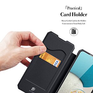 Θήκη Samsung Galaxy A73 5G Dux Ducis Skin X Series Folio με βάση στήριξης, υποδοχή καρτών και μαγνητικό κούμπωμα Flip Wallet από συνθετικό δέρμα και εσωτερικό TPU μαύρο - Image 3