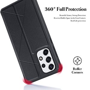 Θήκη Samsung Galaxy A73 5G Dux Ducis Skin X Series Folio με βάση στήριξης, υποδοχή καρτών και μαγνητικό κούμπωμα Flip Wallet από συνθετικό δέρμα και εσωτερικό TPU μαύρο - Image 5