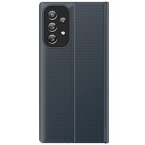 Θήκη Samsung Galaxy A73 5G OEM Half Mirror View Stand Cover με μαγνητικό κούμπωμα από συνθετικό δέρμα μπλε - Image 3