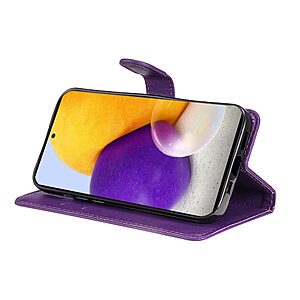Θήκη Samsung Galaxy A73 5G OEM Leather Wallet Case Series 2 με βάση στήριξης, υποδοχές καρτών και μαγνητικό κούμπωμα Flip Wallet από συνθετικό δέρμα μωβ - Image 5
