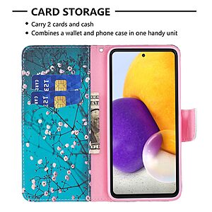 Θήκη Samsung Galaxy A73 5G OEM Wintersweet με βάση στήριξης, υποδοχές καρτών και μαγνητικό κούμπωμα Flip Wallet από συνθετικό δέρμα και TPU - Image 5