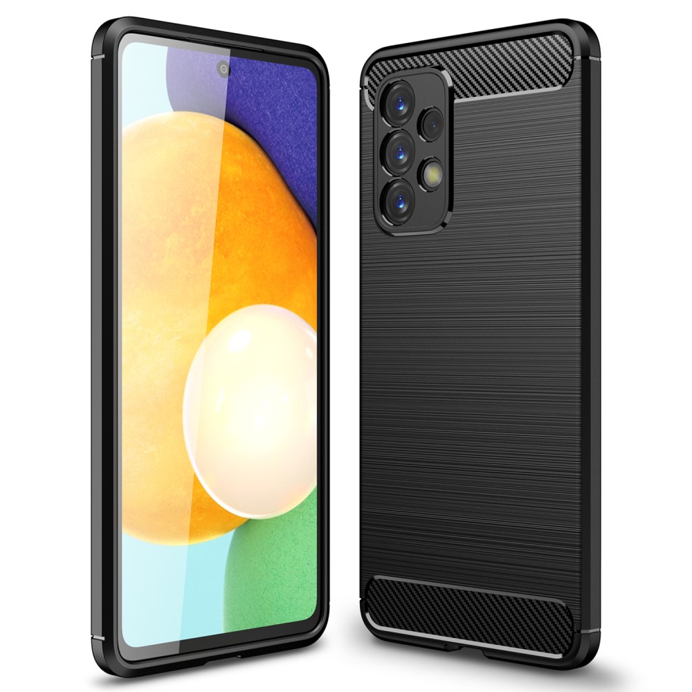 Θήκη Samsung Galaxy A73 5G Mad Mask Brushed TPU Carbon Πλάτη μαύρο