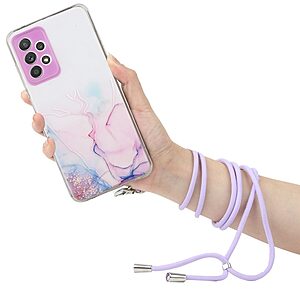 Θήκη Samsung Galaxy A73 5G OEM πλάτη κορδόνι με σχέδιο Pink Cloud από αντικραδασμικό TPU ροζ - Image 3