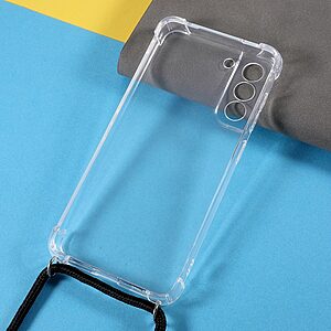 Θήκη Samsung Galaxy S21 FE OEM Silicone Sockproof Transparent πλάτη με κορδόνι από αντικραδασμικό TPU - Image 5