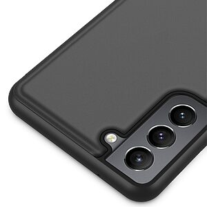 Θήκη Samsung Galaxy S22 5G OEM Mirror Surface Series Flip Window δερματίνη μπλε - Image 4