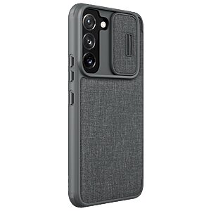 Θήκη Samsung Galaxy S22 Plus 5G NiLLkin Qin Pro Series με προστασία κάμερας Flip Wallet από σκληρό πλαστικό με ύφασμα και συνθετικό δέρμα γκρι - Image 5