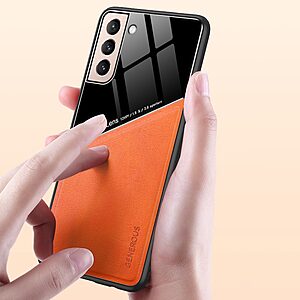 Θήκη Samsung Galaxy S22 Plus 5G OEM Magnetic Glass Series πλάτη με ενσωματωμένο μαγνήτη και υποστήριξη μαγνητικής βάσης από συνθετικό δέρμα TPU κόκκινο - Image 3