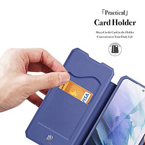 Θήκη Samsung Galaxy S22 Plus 5G DUX DUCIS Skin X Series Folio με βάση στήριξης, υποδοχή καρτών και μαγνητικό κούμπωμα Flip Wallet από συνθετικό δέρμα και εσωτερικό TPU μπλε - Image 3