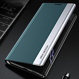 Θήκη Samsung Galaxy S22 Plus 5G New Design Leather Stand Cover από συνθετικό δέρμα πράσινο - Image 4