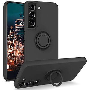 Θήκη Samsung Galaxy S22 Plus 5G OEM Ultra Thin Matte Premium Πλάτη με ημίσκληρο TPU και δαχτυλίδι στήριξης μαύρο