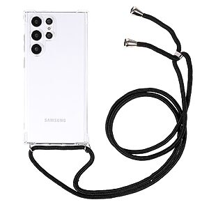 Θήκη Samsung Galaxy S22 Ultra 5G OEM Silicone Sockproof Transparent πλάτη με κορδόνι από αντικραδασμικό TPU