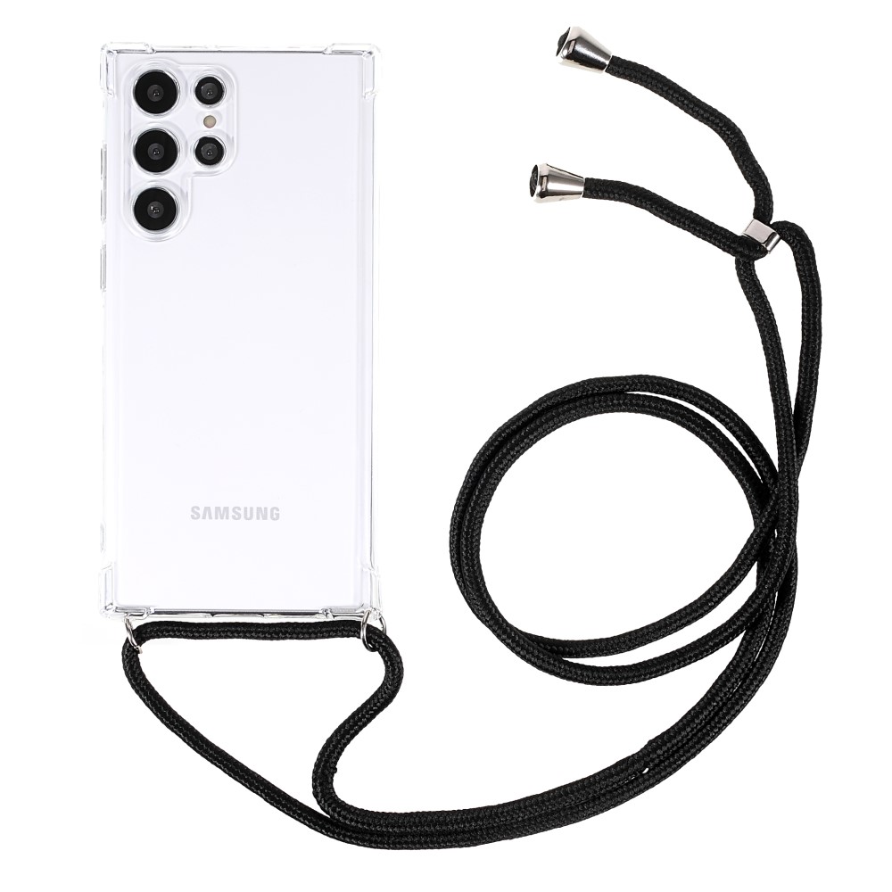 Θήκη Samsung Galaxy S22 Ultra 5G OEM Silicone Sockproof Transparent πλάτη με κορδόνι από αντικραδασμικό TPU
