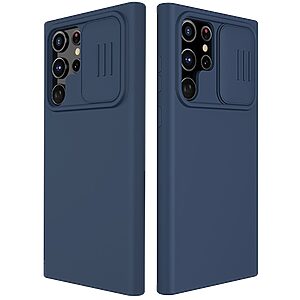 Θήκη Samsung Galaxy S22 Ultra 5G NiLLkin Camshield Liquid Series Πλάτη με προστασία για την κάμερα από σκλήρό Premium TPU μπλε