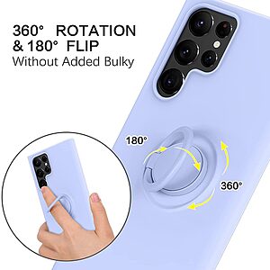 Θήκη Samsung Galaxy S22 Ultra 5G OEM Ultra Thin Matte Premium Πλάτη με ημίσκληρο TPU και δαχτυλίδι στήριξης πράσινο - Image 3