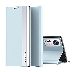 Θήκη Xiaomi 12 5G / 12X 5G OEM Invisible Magnet Leather Stand Cover με μαγνητικό κούμπωμα από συνθετικό δέρμα γαλάζιο