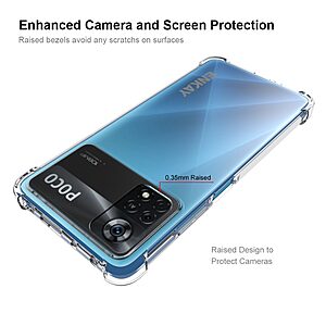 Θήκη Xiaomi Poco X4 Pro 5G ENKAY Enkay Silicone Sockproof Anti-Slip Transparent Πλάτη TPU διάφανη - Image 3