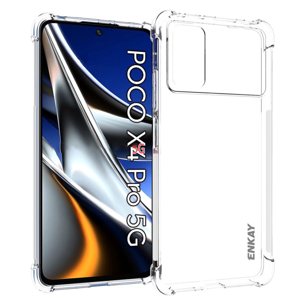 Θήκη Xiaomi Poco X4 Pro 5G ENKAY Enkay Silicone Sockproof Anti-Slip Transparent Πλάτη TPU διάφανη