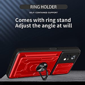 Θήκη Xiaomi Poco X4 Pro 5G OEM Camshield Armor Guard Πλάτη με προστασία για την κάμερα, Kickstand και Βάση στήριξης από σκλήρό Premium TPU μαύρο - Image 3