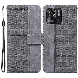 Θήκη Xiaomi Redmi 10C OEM Leather Wallet Case Geometry Style με βάση στήριξης