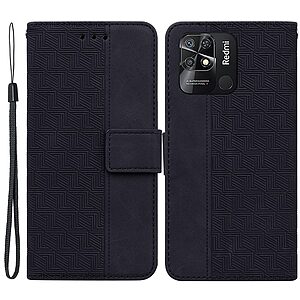 Θήκη Xiaomi Redmi 10C OEM Leather Wallet Case Geometry Style με βάση στήριξης