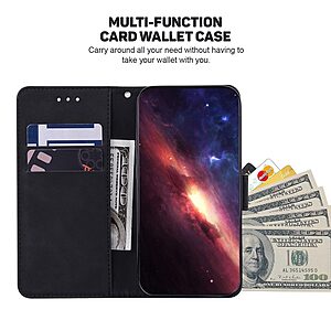 Θήκη Xiaomi Redmi 10C OEM Leather Wallet Case Geometry Style με βάση στήριξης, υποδοχές καρτών και μαγνητικό κούμπωμα Flip Wallet από συνθετικό δέρμα μαύρο - Image 5
