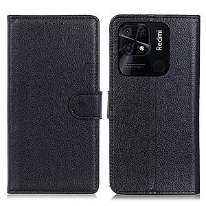 Θήκη Xiaomi Redmi 10C OEM Litchi Skin  Leather με βάση στήριξης