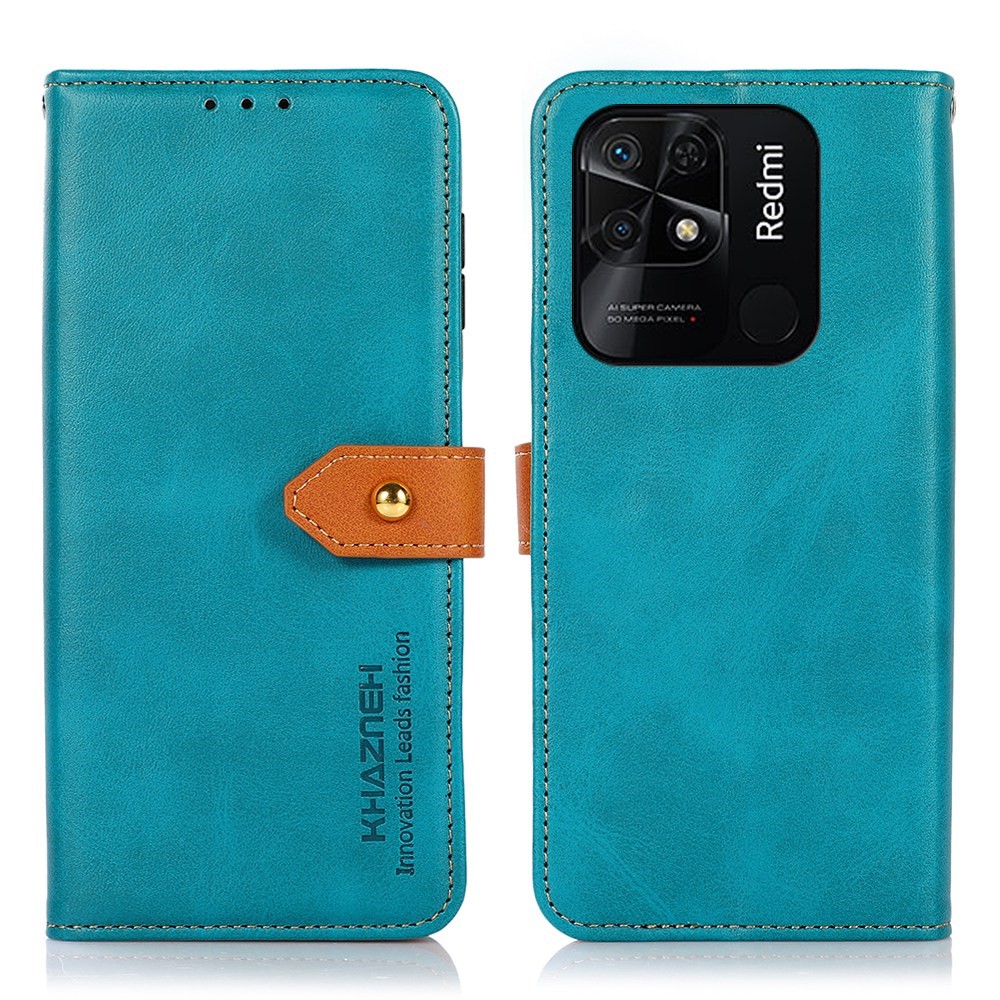 Θήκη Xiaomi Redmi 10C KHAZNEH Leather Wallet Golden Clasp με βάση στήριξης, υποδοχές καρτών και μαγνητικό κούμπωμα μπλε Θήκη Xiaomi Redmi 10C KHAZNEH Leather Wallet Golden Clasp με βάση στήριξης, υποδοχές καρτών και μαγνητικό κούμπωμα μπλε