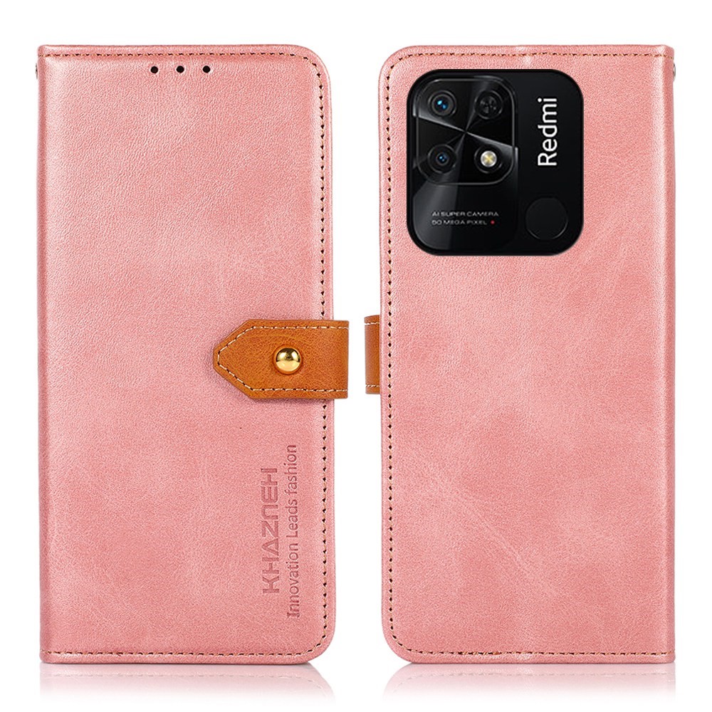 Θήκη Xiaomi Redmi 10C KHAZNEH Leather Wallet Golden Clasp με βάση στήριξης Θήκη Xiaomi Redmi 10C KHAZNEH Leather Wallet Golden Clasp με βάση στήριξης