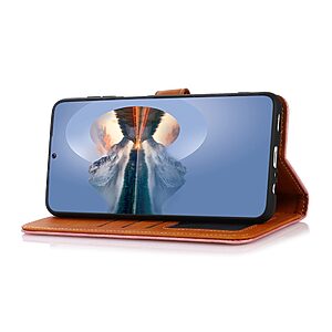 Θήκη Xiaomi Redmi 10C KHAZNEH Leather Wallet Golden Clasp με βάση στήριξης, υποδοχές καρτών και μαγνητικό κούμπωμα ροζ χρυσό - Image 3