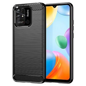 Θήκη Xiaomi Redmi 10C Mad Mask Brushed TPU Carbon Πλάτη μαύρο