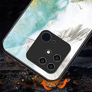 Θήκη Xiaomi Redmi 10C OEM σχέδιο Marble με Πλάτη Tempered Glass TPU σμαραγδί - Image 5