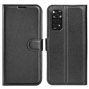 Θήκη Xiaomi Redmi Note 11 / 11S OEM Litchi Skin Leather με βάση στήριξης