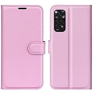 Θήκη Xiaomi Redmi Note 11 / 11S OEM Litchi Skin Leather με βάση στήριξης