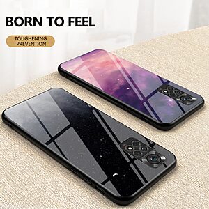 Θήκη Xiaomi Redmi Note 11 / 11S OEM σχέδιο Fantasy Sky με πλάτη από Tempered Glass και εσωτερικό TPU - Image 3