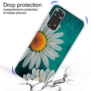 Θήκη Xiaomi Redmi Note 11 / 11S OEM σχέδιο Daisies Πλάτη TPU - Image 4