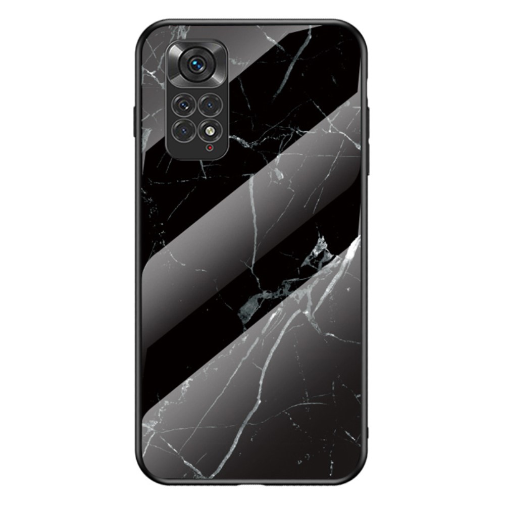 Θήκη Xiaomi Redmi Note 11 / 11S OEM σχέδιο Marble με Πλάτη Tempered Glass TPU μαύρο