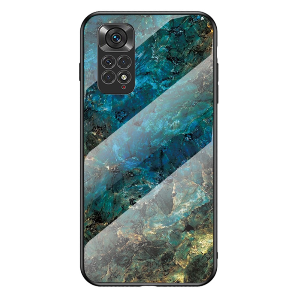 Θήκη Xiaomi Redmi Note 11 / 11S OEM σχέδιο Marble με Πλάτη Tempered Glass TPU σμαραγδί Θήκη Xiaomi Redmi Note 11 / 11S OEM σχέδιο Marble με Πλάτη Tempered Glass TPU σμαραγδί