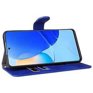 Θήκη Huawei Nova 9 Se OEM Leather Skin touch Feeling με βάση στήριξης, υποδοχές καρτών και μαγνητικό κούμπωμα μπλε - Image 3