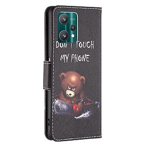 Θήκη Realme 9 5G / 9 Pro 5G OEM Angry bear with chainsaw με βάση στήριξης, υποδοχές καρτών και μαγνητικό κούμπωμα Flip Wallet από συνθετικό δέρμα και TPU - Image 3